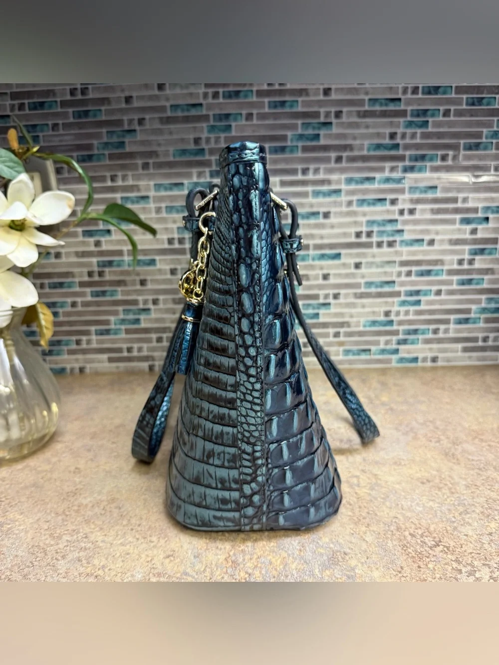 Brahmin Verdigris Medium Asher purse